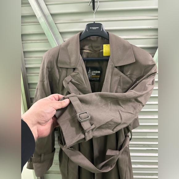 London Fog Men's Trench Coat - Dark Brown size 14 removable lining - Picture 4 of 15